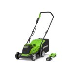 Tondeuse � gazon pouss�e brushless 33cm 24v greenworks batterie 2, 0ah - chargeur - gd24lm33k2