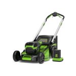 Tondeuse  gazon tracte brushless 46cm 60v greenworks batterie 4, 0ah - chargeur - gd60lm46spk4