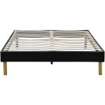 Sommier tapissier 20 cm 160x200 - 13 lattes - montage rapide et facile - revetement facile d'entretien ...