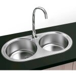 Evier encastré 84 x 44 paris - 2 cuves - inox Evier encastré 84 x 44 paris - 2 cuves - inox