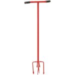 Vidaxl - griffe de jardin rouge acier