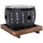 Grill japonais mini barbecue portable rond au charbon pour aliments outil m�nager