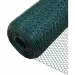 Vounot - grillage mtallique gain de pvc vert - maille 13mm - 1x50m - filet de clture pour poulailler ...