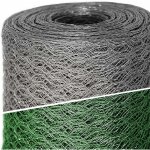 Grillage a poule cloture poulailler jardin voliere galvanis triple torsion, maille fine hexagonal 25mm ...