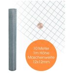 Estexo - grillage  poule pour volire  maille soude en mtal 10 mtre / 12 x 12 mm