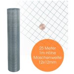 Estexo - grillage  poule pour volire  maille soude en mtal 25 mtre / 12 x 12 mm