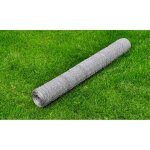 Grillage pour volire acier galvanis 25 x 0, 5 m argent vidaxl