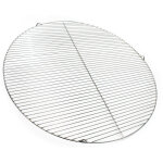 Wiltec grille bbq ronde  80cm acier affin v2a barbecue charbon de bois /  gaz grillade cuisson terrasse ...