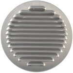 Grille d'ae'ration en aluminium 100 mm avec filet anti - insectes pour tuyaux 10 cm