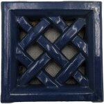Dms - grille d'aération claustra terre cuite - 12x12 cm (emaillée bleu) Dms - grille d'aération claustra terre cuite - 12x12 cm (emaillée bleu)