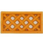 Dms - grille d'aration rectangulaire terre cuite - 13x24 cm (rouge)