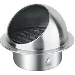 Grille d'a�ration ronde en acier inoxydable pour grille d'a�ration murale ext�rieure - couvercle � rabat ...
