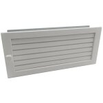 Grille d'air chaud en acier galvanis� blanc - 45 x 15 cm