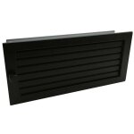 Grille d'air chaud en acier galvanis noir - 15 x 35 cm
