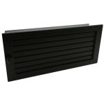 Grille d'air chaud en acier galvanis noir - 35 x 23 cm