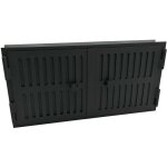 Grille d'air chaud  double battant - noire