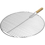 Ecd germany - grille de barbecue en acier inoxydable, ronde, � 54, 5 cm, avec poign�es amovibles, robuste ...