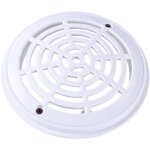 Grille bonde de fond ronde pour piscine - diam 18 x20. 3cm - blanc - ahlsen