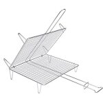 Grille  poisson double 35x40cm galvanise 2591 sauvic