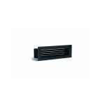 Grille de décompression à lamelles noir - 90 x 60 mm Grille de décompression à lamelles noir - 90 x 60 mm
