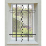 Dms - grille de defense azur pour fenetre h= 45 cm x l= 40 cm (c�te tableau)