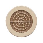 Autogyre - grille fixe ronde  clipser avec moustiquaire 100mm sable