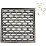 Koem - grille en fonte 20x20 cm pour ventilation pour poa les chemina es barbecue base de support en ...