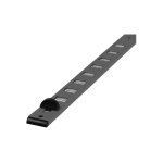 Grille a glissiere alu 485 / 1 275mm 9005 Grille a glissiere alu 485 / 1 275mm 9005