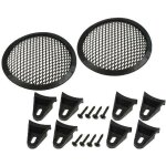 Grilles pour haut - parleur 12. 5cm noir perforation en elipse