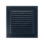 Grille mtallique  persiennes en applique - avec moustiquaire - 240 x 240 mm - gris anthracite ral 7016 ...
