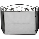 Oxeo - grille de protection cheminée - pare feu cheminée - pliable 3 panneaux - longueur 131cm - hauteur ... Oxeo - grille de protection cheminée - pare feu cheminée - pliable 3 panneaux - longueur 131cm - hauteur ...