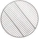 Grille ronde en acier inoxydable pour barbecue et camping, 43 cm, maille de cuisson, construction soud�e ...