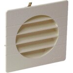 Grille de ventilation � encastrer ext�rieur pour tubes pvc d 80mm coloris sable - nicoll - 1getm80