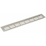 Grille de ventilation rectangulaire 250 x 80mm métallique imitation inox à encastrer multifonction aération ... Grille de ventilation rectangulaire 250 x 80mm métallique imitation inox à encastrer multifonction aération ...