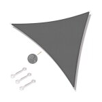 Serbia - gris - 4 x 4 x 4 m voile d'ombrage triangulaire toile d'ombrage protection uv pour extrieur, ...