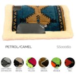 Gris clair et anthracite - selle western rembourre recouverte de tissu polaire et de fourrure en pure ...