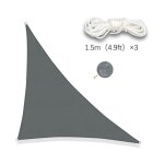 Gris, voile d'ombrage triangulaire 3x3x4. 3m impermable toile ombrage uv protection pour patio jardin, ...