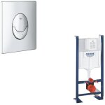 B�ti support wc rapid sl project avec plaque de commande skate air rapide sl chrom� - grohe