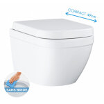Grohe euro ceramic wc suspendu compact sans bride avec abattant frein de chute (eurocompact)