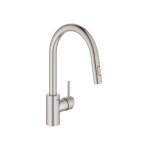 Grohe concetto mitigeur monocommande pour �vier avec douchette extractible 2 jets, inox bross� (g - 31483dc2) ...