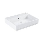 Cube ceramic - lavabo avec trop - plein, 60x49 cm, pureguard, blanc alpin 3947300h - grohe
