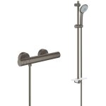 Grohe ensemble de douche complet 3 jets + mitigeur thermostatique douche, brossé (34065al2 - set) Grohe ensemble de douche complet 3 jets + mitigeur thermostatique douche, brossé (34065al2 - set)