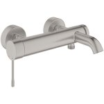 Grohe - essence robinet de baignoire avec inverseur avec raccords supersteel