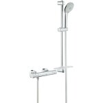 Grohe - kit de douche douche avec mitigeugrohtherm 800 c, barre de douche 600 mm, douchette  100 mm ...