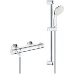 Grohtherm 800 mitigeur thermostatique douche 1 / 2' avec ensemble de douche, chrome (34565001) - grohe ...