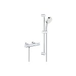 Grohe - kit de douche douche avec mitigeugrohtherm 800 c, barre de douche 600 mm, douchette  100 mm ...