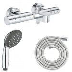 Grohe - pack mitigeur bain douche thermostatique precision get + douchette vitalio start 100 + flexible ... Grohe - pack mitigeur bain douche thermostatique precision get + douchette vitalio start 100 + flexible ...