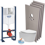 Pack rapid sl autoportant + cuvette sans bride sat fixations cach�es + plaque chrome + set habillage ...