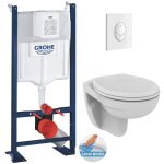 Pack wc bti autoportant + wc porcher rimless + abattant + plaque blanche (projectporcher - 3) - grohe ...