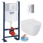Grohe pack wc bti - autoportant rapid sl + wc sans bride bello avec fixations invisibles + abattant ...